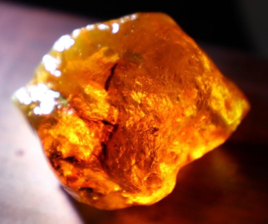 Impressive Natural Dominican Crystal Clear Green Blue Amber Rough Specimen 45mm – photo 12