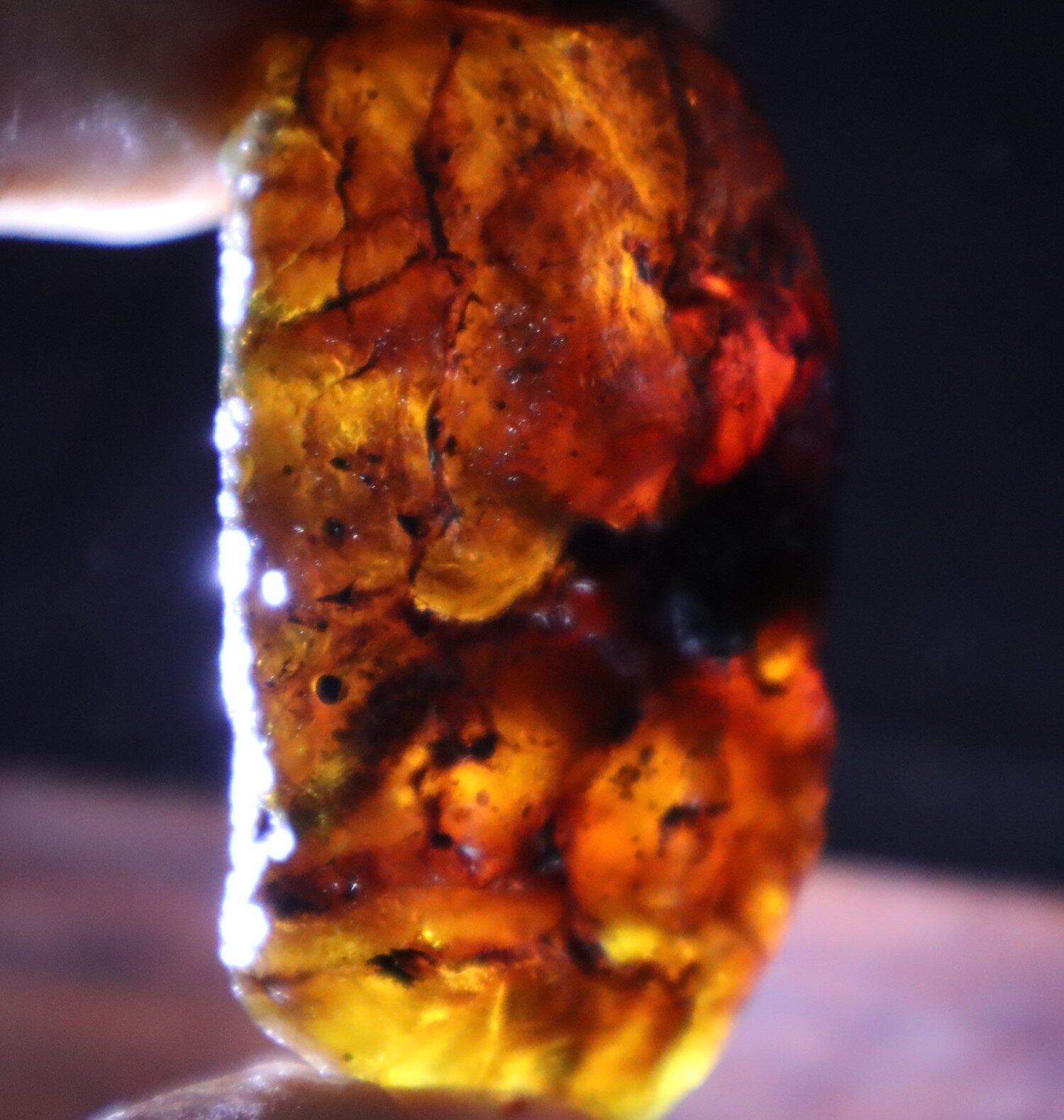 Charming Natural Dominican Clear Green Blue Amber Rough Specimen 58mm 22.2grams – photo 8