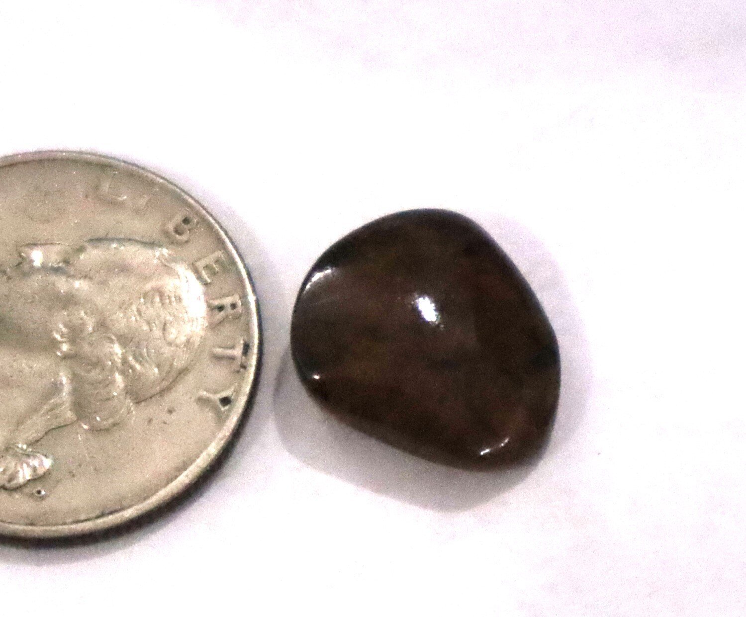 Lovely Natural Dominican Transl. Royal Blue Amber Polished Cabochon Stone 15mm – photo 13